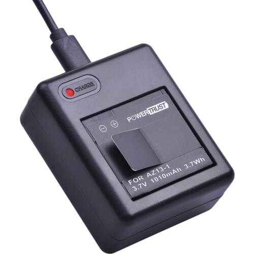 PowerTrust 1010mAh AZ13-1 AZ13 Rechargeable Battery For xiaomi yi 1 Action Camera AZ13 1 batteries