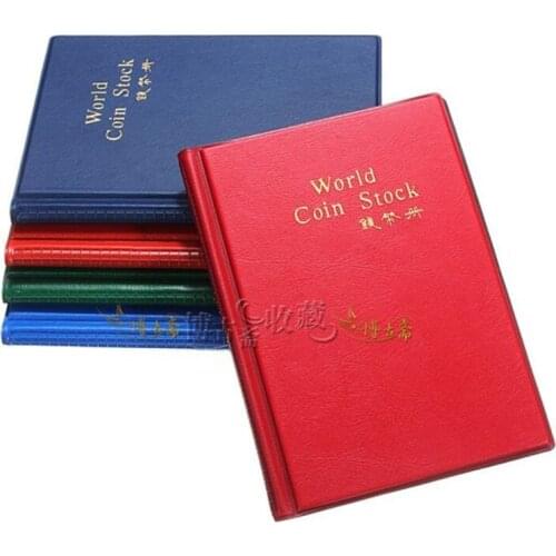 120 Piece/Coin Collection Album Coin Storage Book Can Put less than 28mm Coins have Anti-slip cover Coin Hold Book 12Grid/page