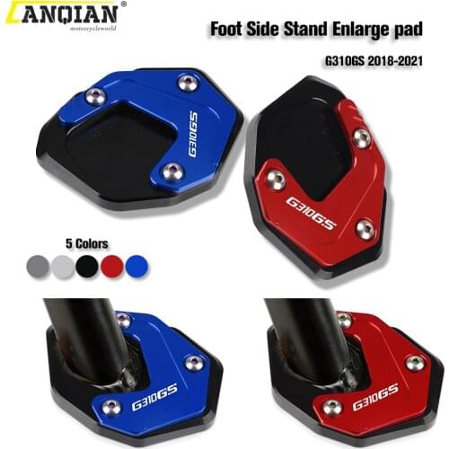 Motorcycle Aluminum Side Stand Enlarge Plate Kickstand Extension FOR BMW G310GS G310 GS G 310 GS 2018 2019 2020 2021 Accessories