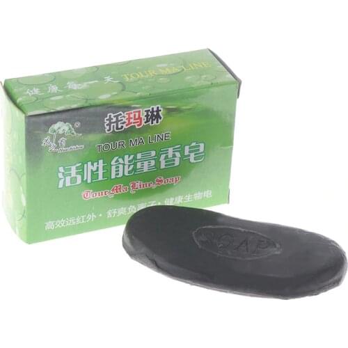 50g Active Energy Bamboo Drug Bactericidal Soap Tourmaline Soap Blackhead Remover Oil-control For Femal Face Hand Body