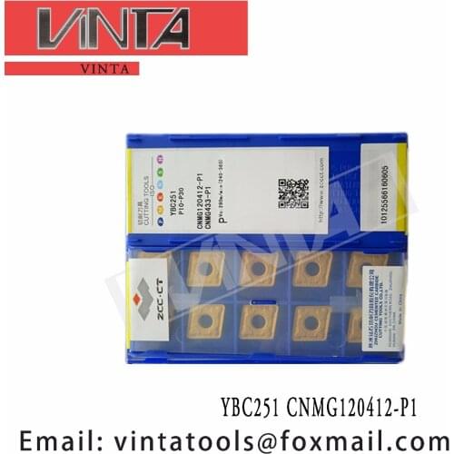Free shipping high quality 10pcs/lots YBC251 CNMG120412-P1 cnc carbided turning inserts