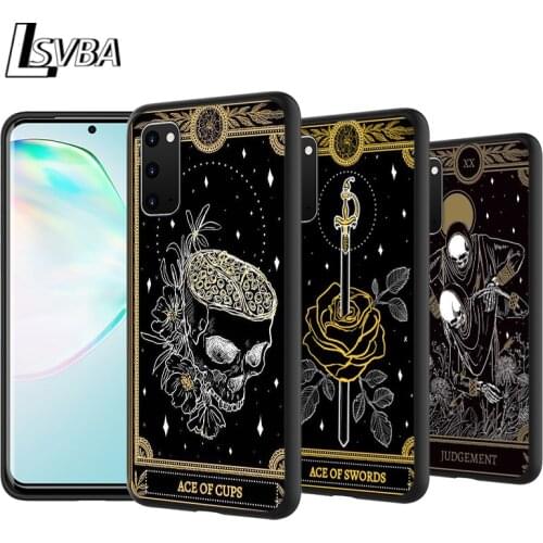 Death Tarot Anti-Fall Back Cover For Samsung Galaxy S20 Ultra Plus A01 A11 A21 A31 A41 A51 A71 A91 Phone Case