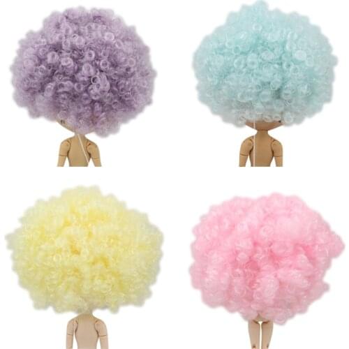 DBS blyth doll icy wig only rbl scalp and dome afro hair curly hair without bangs for custom doll DIY