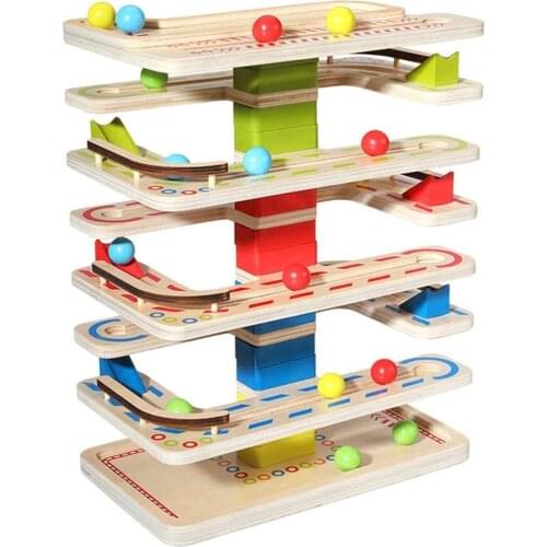 Kids Race Ball Track Toys Rolling Tower Parent-child Game Montessori Educational Toys for Baby Kids Gifts