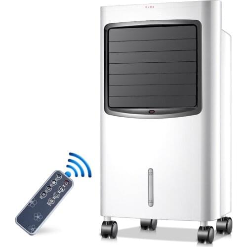 DMWD Home Remote Control Baldness Electric Fan Mute Small Air Conditioner Movable Humidification Office Cooling And Heating Fan