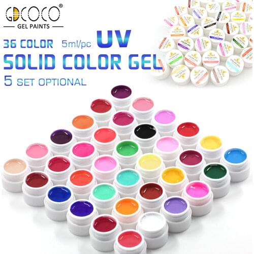 New nails gdcoco Pure color uv gel Paint Nail art Gel Kit 5ml DIY Decoration Gel for Nails manicure nail gel lacquer soak off