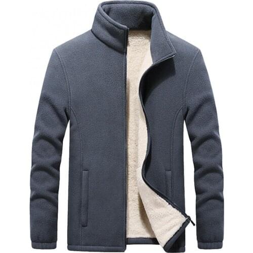 Winter Autumn Men Coat Long Sleeve Warm Soft Coat Double-sided Plush Large Jacket Casual Loose Slim Fashion Outwear