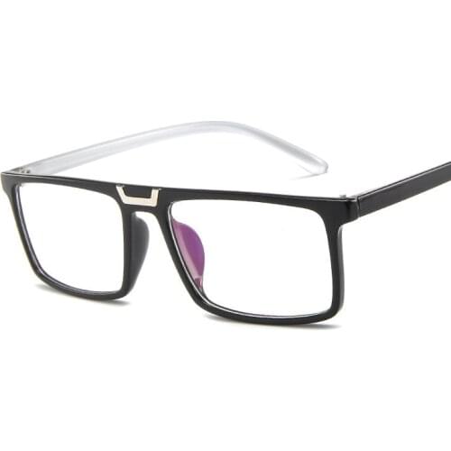 Fashion Women Glasses Frame Men Black Eyeglasses Frame Vintage Square Clear Lens Glasses Optical Flexible TR90 Spectacle Frame
