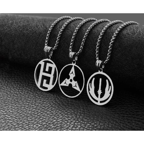 Fashion Titanium Steel Cactus Digital Pendant Necklace Mens Fashionable Pendant Jewelry Hot Sale