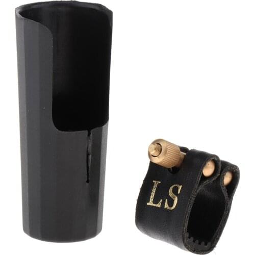 Soprano Saxophone Mouthpiece Gold-plated Ligature and Cap Sax Parts