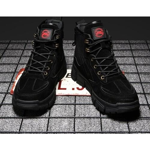 2020 winter mens boots mens waterproof ankle boots autumn mens fashion casual shoes snow warm lace-up boots plus size 39-45