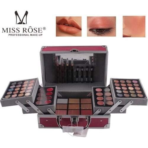 MISS ROSE Long Lasting Waterproof Matte Makeup Kit Soft Eyeshadows Lipstick Blush Palette Set Women Girl Charming Gift Cosmetics