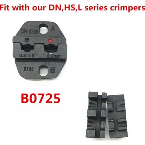 Crimping die B0725 dies set for 0.5-2.5mm2 insulated terminal and cable connector 20-14 AWG