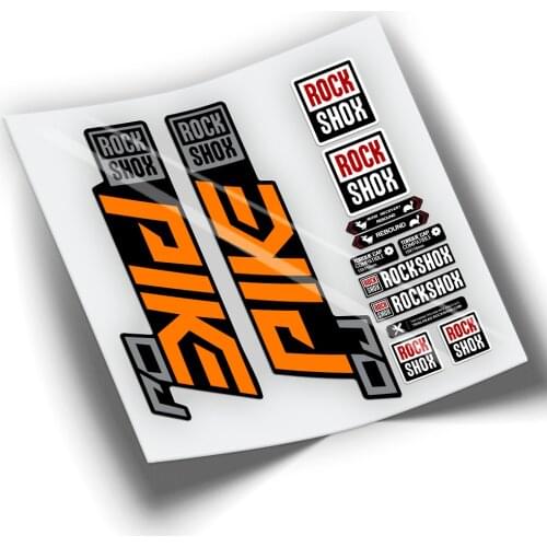 STICKERS FORK BICYCLE ROCKSHOX PIKE DJ 2021 BICOLOR WP385
