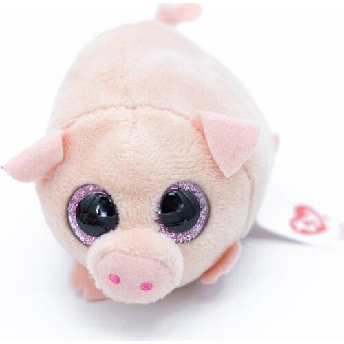 New Ty Beanie Boos Big Eyes 4 inch 10 cm Pendant Pink pig Plush Dolls Collectible Stuffed Toy boy girl Child Birthday Gift