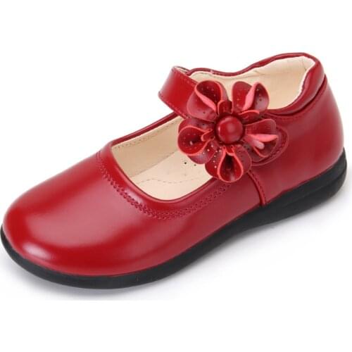 Girls Princess Shoes Student Performance Shoes Autumn 2021 New Childrens Leather Shoes Fashion Soft-soled Flowers Sweet 26-38