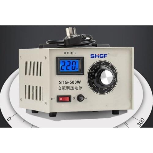 STG-500W single-phase voltage regulator 220v AC voltage regulating contact 0-300v power voltage regulating transformer 500W