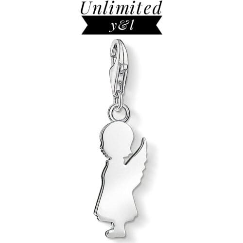 Angel Girl Pendants Charms 925 Sterling Silver Good Luck 2019 Fashion Jewelry Women Men Fit Thomas Style Bracelet Necklace
