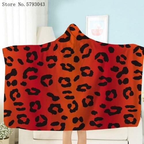 Multiple-Color Wearable Blanket Leopard Throw Blanket Picnic Travel Fleece Blanket Skin Animals Blanket For Kids Teen Blanket