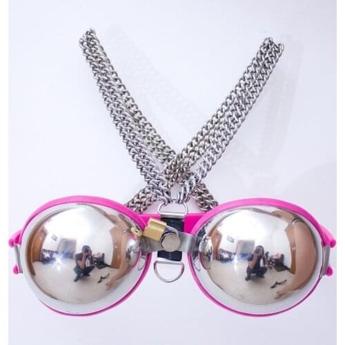 Adjustable Bust Stainless Steel Female Brassiere Breast Bondage Belts Cosplay Chastity Bra Cup BDSM Fetish Adult Women Sex Toys