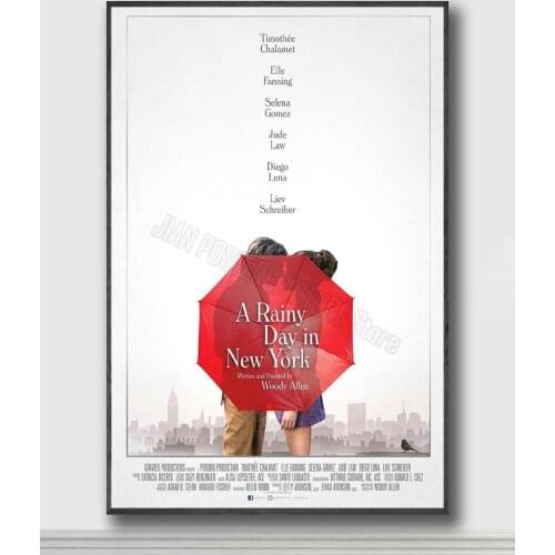 NJ058 A Rainy Day in New York Movie Silk Posters and Prints wall art Art Poster Home Decor