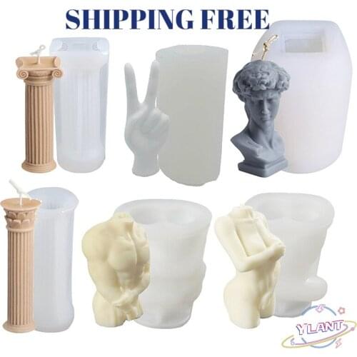 Silicone Cake Molds Creative David Perfume Candle Mold Fragrance Candle Making Supplies Wax Mould Plaster Chocolate Soap Molds