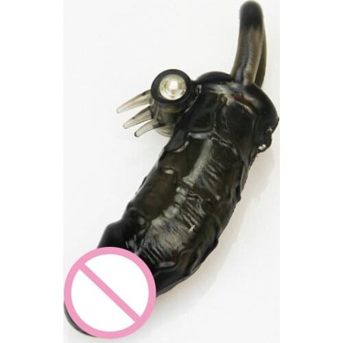 BOLD Extend condom vibrator cockrings Reusable Delay Impotence contraceptive C Spot dildo sleeve vibration Sex toys for Men