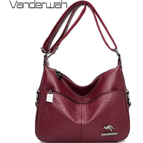 VANDERWAH High Quality Leather Luxury Handbags Women Bags Designer Woman Messenger Shoulder Crossbody Bags For Women 2021 Sac
