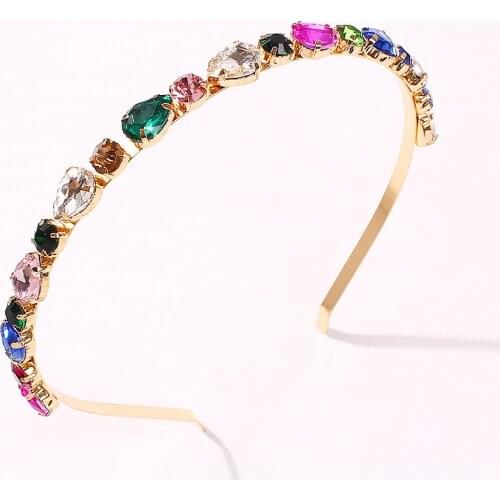 Vintage retro colorful rhinestone crystal hairbands headbands headwear hair accessories