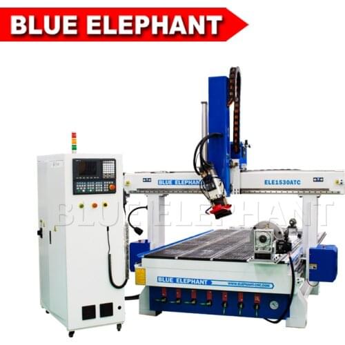 High quality Chinese 1500x3000 4 axis atc rotary wood carving cnc router for wood acrylic MDF double color panel