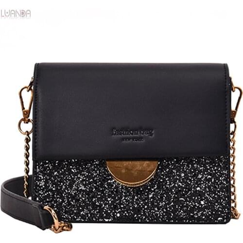 Women Messenger Bags Lady Leather Shoulder Bag Famous Brand Crossbody Bags For Girl Female Fashion Designer Shining Flap Handbag