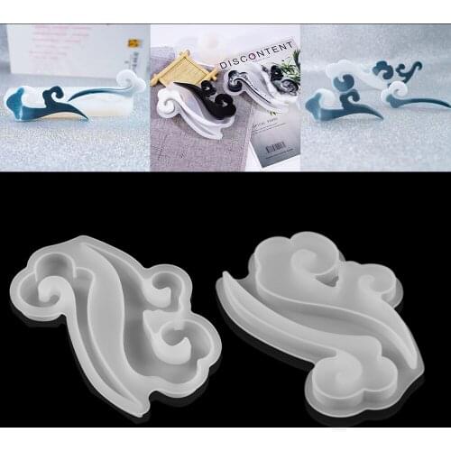 1Pcs Waves Pendants Epoxy Resin Mould Cloud Shape Silicone Molds Casting Mold for DIY Home Decoration Jewelry Making Tool