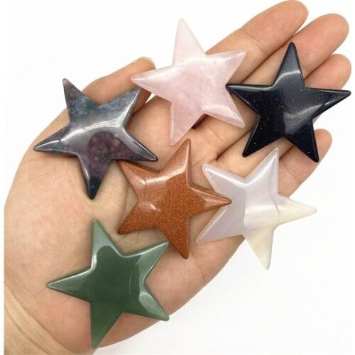 Beautiful 1PC Natural Pink Crystal Green Aventurine Quartz Crystal Star Shaped Healing Chakra Polished Natural Quartz Crystals