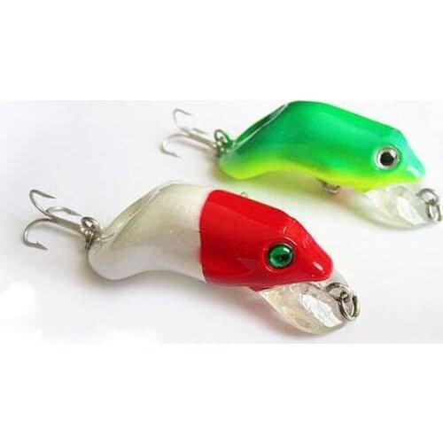 2Pcs Creative Simulation Frog Fishing Lures Crankbaits Hard Bait Artificial Swimbait