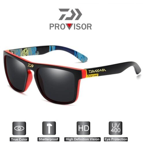 2020 Daiwa Fashion Mens Anti-UV Fishing Sunglasses Outdoor Polarized Cycling Sunglasses Retro Sports Sunglasses