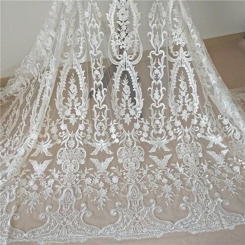 2020 Polyester Tulle Mesh Sequined Embroidery New Wedding Dress Fabric