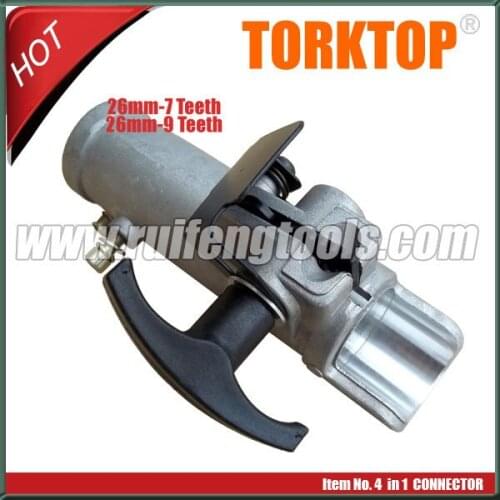 4 in one grass trimmer brush cutter CONNECTOR pole 26mm 7 teeth