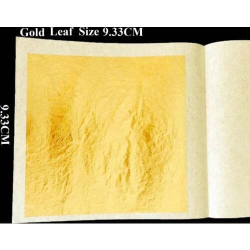 50 sheets 9.33x9.33cm genuine 24K edible gold leaf food decoration Gold mask for cosmetology