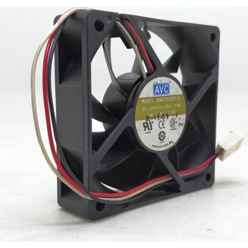 70mm Dual Ball fan AVC da07020b12l 7020 7cm DC 12V 0.20A computer chassis main board power CPU cooling fan