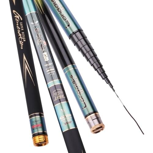8/9/10/11/12/13m Taiwan Fishing Rod Ultra-light and Ultra-hard Carbon Fishing Olta Hand Pole Telescopic Fish Canne Vara De Pesca