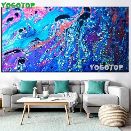 Diy Diamond Painting Mosaic Blue waves abstract Full Square Round Drill cross stitch Diamond Embroidery Handmade Home Art YY5321