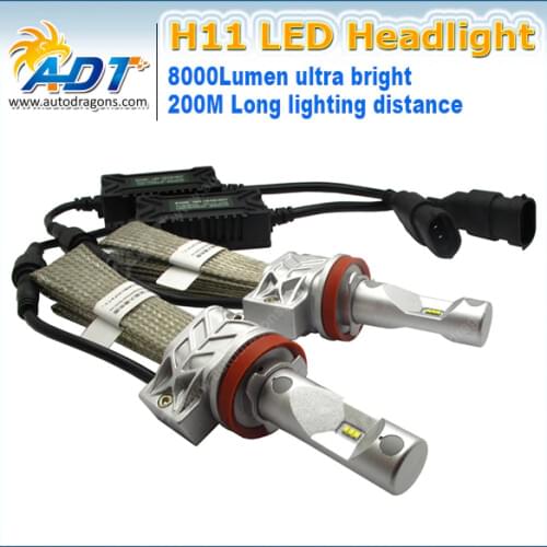 Canbus No error Fanless Design G5NS PH car led headlight H12 Auto LED headlights 2* 4000LM DC12-24 V 6500K High bright
