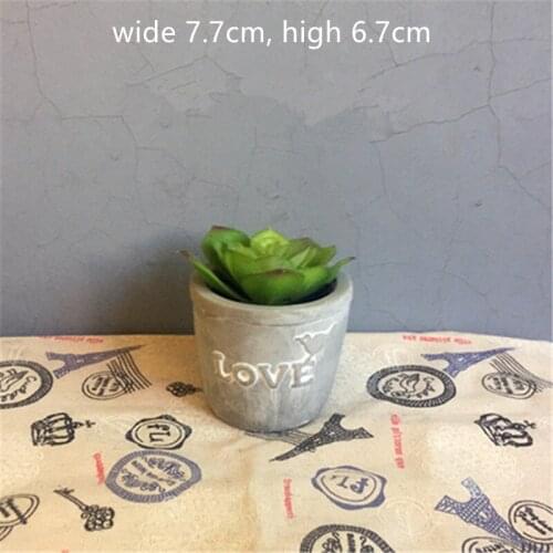 LOVE Ceative Desktop Decorating flowerpot Silicone Cement Mold DIY Clay Craft Pot Making Tool Concrete Planter Mould