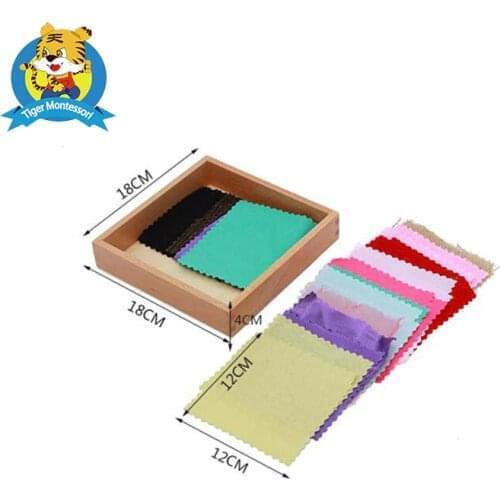 Wholesale professional montessori material wooden educational toy sensorial Fabric Box 12pairs