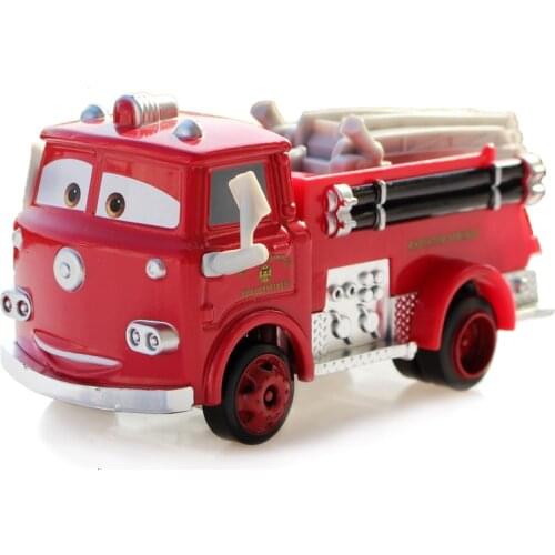 Disney Pixar Cars 2 Red Firetruck Metal Diecast Toy Car 1:55 Loose Brand New In Stock & Free Shipping