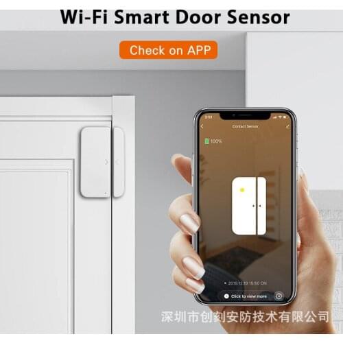 Door sensor WIFI door sensor remote alarm reminder alexa/google linkage APP
