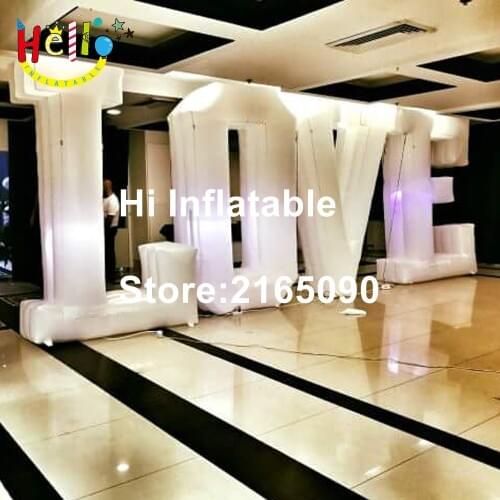 3 m high hot-sale valentine/ wedding party inflatable love word decoration