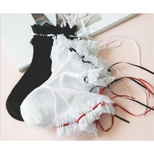 Lolita Style Japanese Maiden Lovely Woman ribbons Short Socks Multiple Colors Socking B429