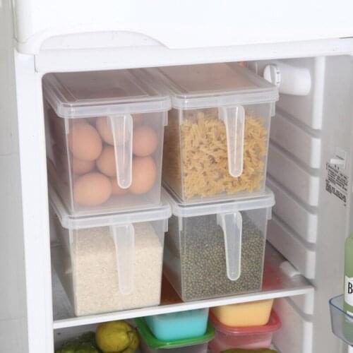 Kitchen Transparent PP Sealed Cans Coarse Grains Beans Storage Contain Sealed Household Storage Box Food Container Refrigerator