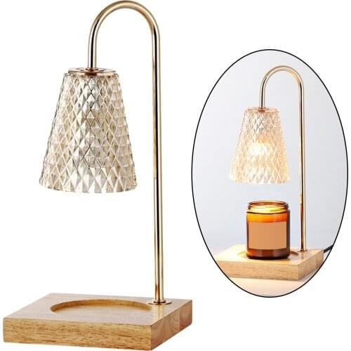 Candle Wax Lamp, Exquisite Crystal Thermal Melting Lamp with Adjustable Temperature and Fragrance Home Decor EU Plug